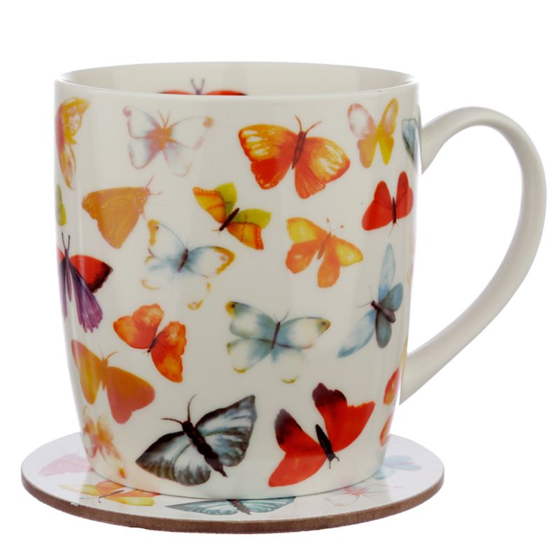 Tazza Mug Butterfly BORBONESE in porcellana - Biancheria per la Casa