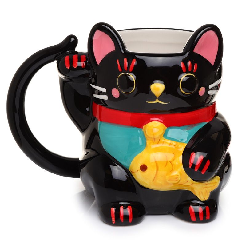 Tazza gatto Maneki Neko rosa - Giusmìn